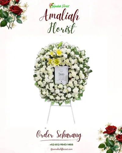 Krans Bunga Duka Cita di Pulosari